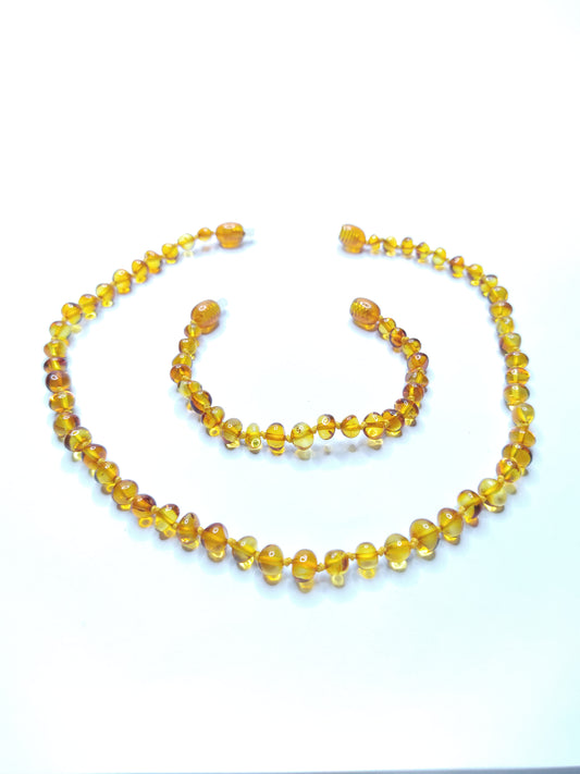 Honey baltic amber set